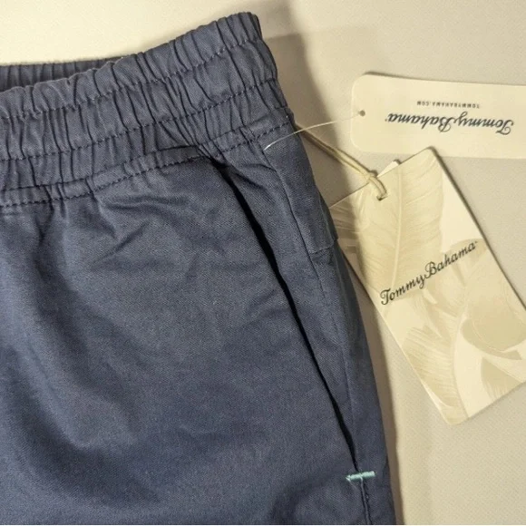 NEW Size S Mens Tommy Bahama Oceanside Poplin Pull-on Shorts Ocean Deep ST889824 - Picture 4 of 10